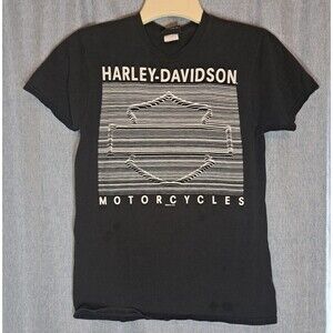 Harley Davidson Logo Motorcycles T-shirt Mens Small Swannanoa NC Support Troops